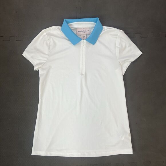 Tommy Bahama Womens Active Golf Light Blue Collar Short Sleeve Shirt Size Small - Picture 5 of 10